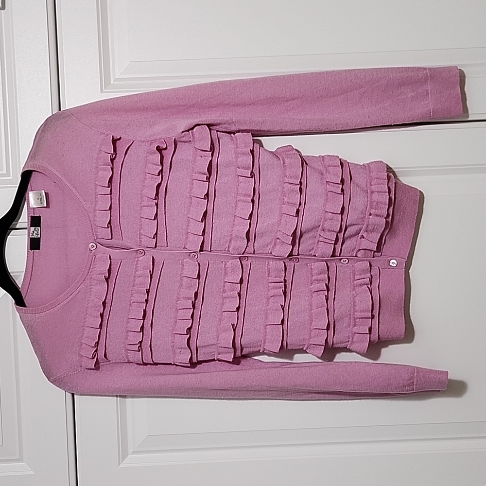 Pink cashmere and silk mix cardigan